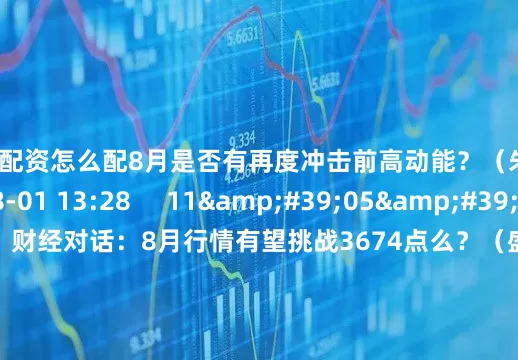 炒股配资怎么配8月是否有再度冲击前高动能？（朱琦）    0  08-01 13:28     11&#39;05&#39;&#39;    财经对话：8月行情有望挑战3674点么？（盛海骏）财经对话：8月行情有望挑战3674点么？（盛海骏）    0  07-31 13:59     11&#39;28&#39;&#39;    财经对话：沪指冲击