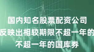 国内知名股票配资公司有哪些反映出相较期限不超一年的国库券